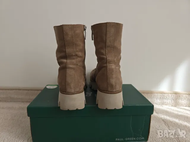 Велурени боти Paul Green - бежови - EU 40, UK 6.5, снимка 5 - Дамски боти - 49879766
