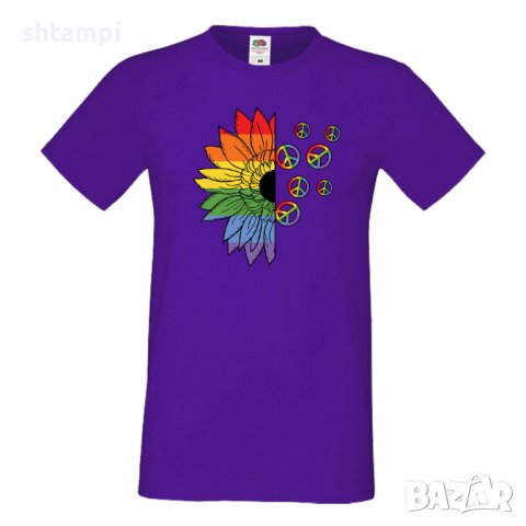 Мъжка тениска Pride Sunflower Peace multicolor Прайд,Празник.Повод,Изненада, снимка 10 - Тениски - 37105106