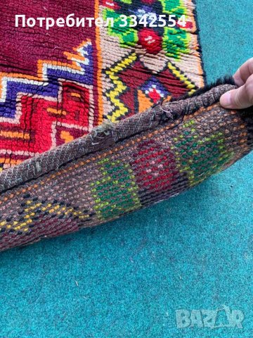 КИТЕНИК АЛИЯ КИЛИМ ГУБЕР ЧЕРГА-185 Х 130 СМ.-УПОТРЕБЯВАН, снимка 6 - Антикварни и старинни предмети - 50636969