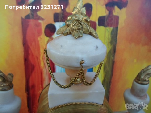 Рядък Каминен Часовник Франция/АМПИР/Бронз/Мрамор/Ок.1820год.К/, снимка 12 - Антикварни и старинни предмети - 35601318