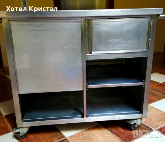 Разпродажба! Количка сервитьорска - инокс, снимка 5 - Обзавеждане за заведение - 52328230