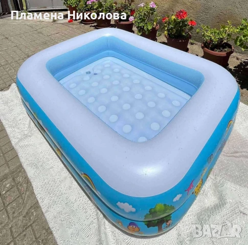 Удебелен детски надуваем басейн, снимка 1