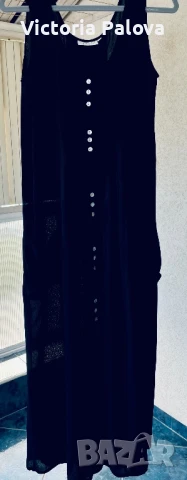 Прекрасна черна дълга рокля HENNES COLLECTION , снимка 4 - Рокли - 51172537