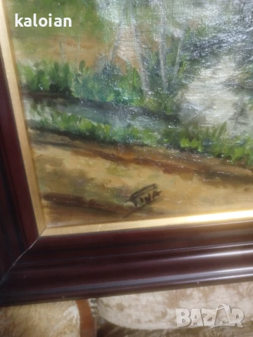 Антикварна испанска картина. Масло на платно . Подписана авторска творба. Толкова е реалистична на ж, снимка 6 - Картини - 51285783