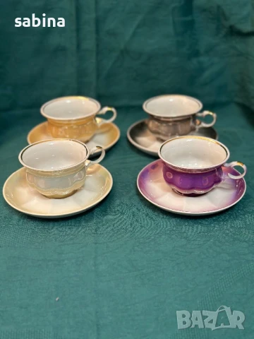 Руски порцелан-сервиз за кафе, снимка 8 - Сервизи - 50717331