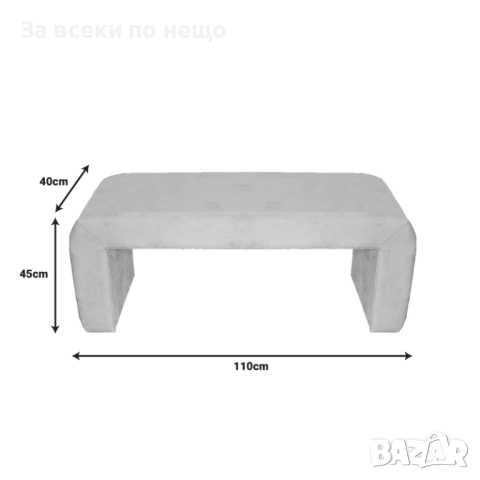 Табуретка Гага - зелен цвят Код P1750, снимка 2 - Дивани и мека мебел - 52980513