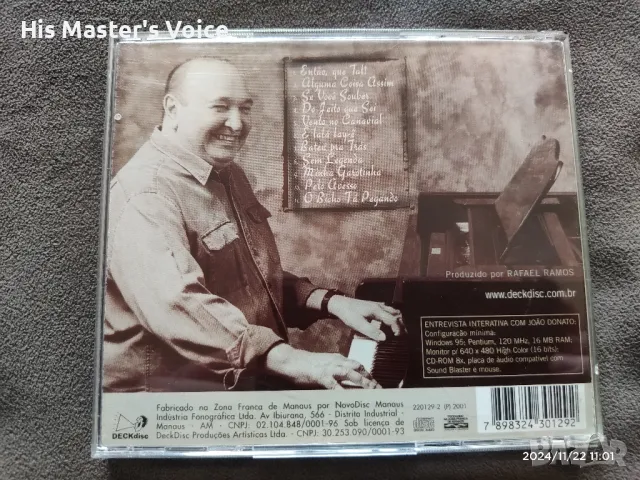 Joao Donato - E lala lay-e  CD, снимка 2 - CD дискове - 48716426