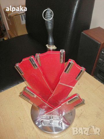 Продавам швейцарска, въртяща се стойка за ножове, Bachmayer, неръждъвейка, снимка 4 - Други - 43480910