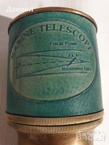 Далекоглед бронзов с античен дизайн обшит със кожа , снимка 2 - Други ценни предмети - 43254593
