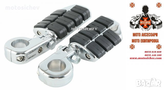 МОТОЦИКЛЕТНИ ХРОМИРАНИ СТЕПЕНКИ ЗА РОЛБАРИ ЗА CUSTOM,CHOPPER,CRUISER, снимка 2 - Аксесоари и консумативи - 28205484