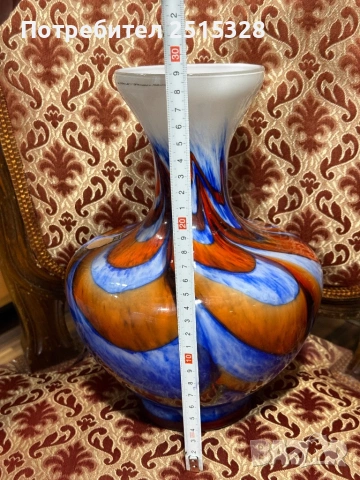 прелестна арт ваза опалиново стъкло Carlo Moretti Murano, снимка 6 - Вази - 53452221