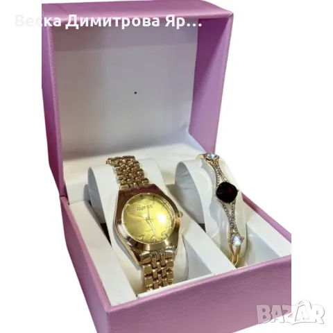 Луксозен подаръчен комплект дамски часовник и гривна, снимка 2 - Подаръци за жени - 49435234