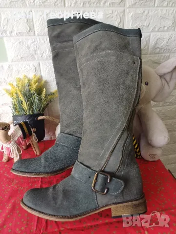 Ботуши естествен велур , снимка 1