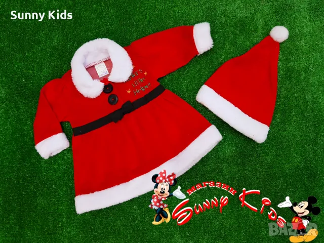 НОВА коледно - новогодишна плюшена рокля, снимка 1