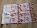 Стара кърпа,ръчна бродерия и ръчно плетена дантела, снимка 3