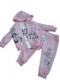 Комплект от 3 части за бебе момиче в розово и бяло, снимка 1 - Комплекти за бебе - 35410000