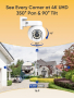 SANNCE 4K PoE охранителна камера, CCTV IP камера 8MP, цветно нощно, снимка 2