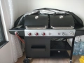Продавам ново комбинирано барбекю, газ и дървени въглища , снимка 4