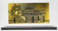 Златна банкнота Германска марка в прозрачна стойка - Реплика, снимка 1 - Декорация за дома - 27067018