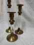 Елегантен комплект винтидж бронзови свещници (3 бр.) в стил Hollywood Regency., снимка 6