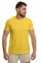 Нова мъжка изчистена тениска в жълт цвят, снимка 5
