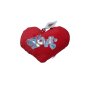 Подаръчна плюшена музикална възглавничка Сърце с бляскав надпис LOVE, 20см., снимка 3