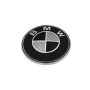 2бр. Емблема за преден капак BMW карбон 82мм, снимка 1