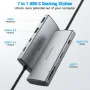 RSHTECH 10Gbps USB C хъб, 7-в-1 USB C многопортов адаптер с 4K HDMI, USB-A 3.2, 2 USB-C 3.2, снимка 2