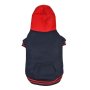 Суичър за домашни любимци, син, червен, с джоб на качулка на ръкави и копчета, снимка 1 - Други стоки за животни - 43955935