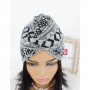 Тюрбан за коса в етно стил черно и бяло, снимка 5