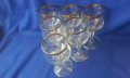Ретро кристални чаши за алкохол, златен кант, столче, 6 бр , снимка 7