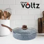 Тиган с капак Voltz Siena, Дълбок, Мраморно каменно керамично покритие, снимка 2