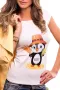 Alessa, топ с пингвин, М размер, снимка 4