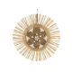  Декоративен ратанов панел, с черупки и листа от рафия, 48 см, снимка 1 - Декорация за дома - 44841677
