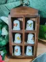 Декоративна поставка  за стена с 6 бр порцеланови напръстници, снимка 3