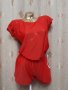 М/ L Ярко червен къс ,прозрачен гащеризон , снимка 2