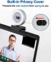 InstyQ 1080P уеб камера за стрийминг със светлина, микрофон 90° изглед, снимка 9