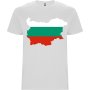 Нова мъжка тениска с Картата на България в бял цвят 