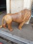 Масивна дървена статуя на лъв, снимка 2