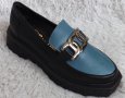 Обувки, естествена кожа, зелени, сини, бордо,  код 506/80, снимка 5