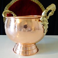 Меден съд с бронзови дръжки,лъвски глави. , снимка 4 - Антикварни и старинни предмети - 40253196
