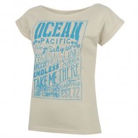 Стилна тениска с цветен принт Ocean Pacific, снимка 2 - Тениски - 28471853