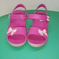 Детски розови сандали - чехли с велкро лепенки №30/31, снимка 4 - Детски сандали и чехли - 27620276