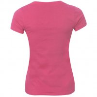  Дамска тениска в цвят фуксия с анимационен принт от lee cooper, снимка 2 - Тениски - 28472025