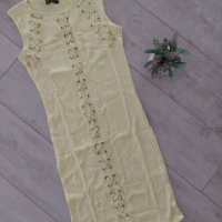 Разпродажба Нова жълта рокля рипс, снимка 1 - Рокли - 40352548
