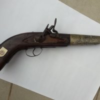 Стар красив кремъчен пистолет,пищов,пушка,оръжие, снимка 1 - Колекции - 26884626