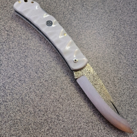Сгъваем нож ръчно изработен от N690co стомана, снимка 1 - Ножове - 44880186