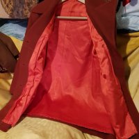 Дебело дамско зимно палто  червено, снимка 2 - Палта, манта - 35274218