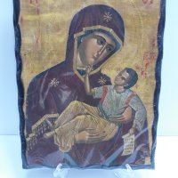 Голяма икона на Пресвета Майка Богородица Закрилница - Модел АБ- ръчна изработка, снимка 7 - Икони - 37640095