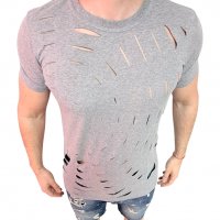 Мъжка тениска Dsquared Cracked Grey !!!, снимка 1 - Тениски - 40059812